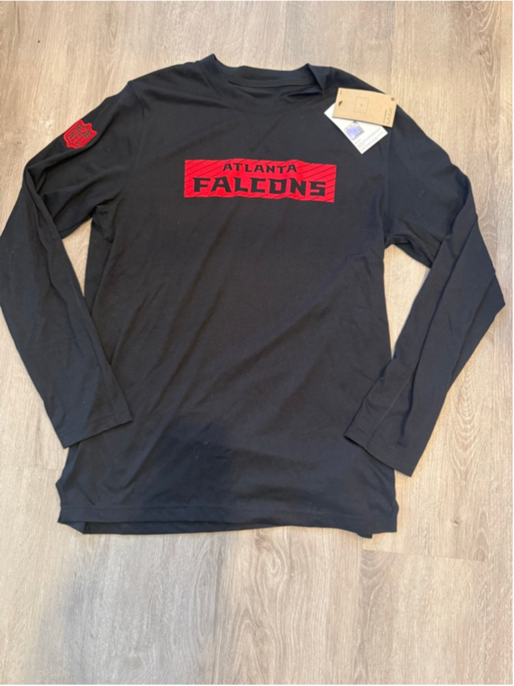 Men's Nike Atlanta Falcons Black Red Long Sleeve Tee M